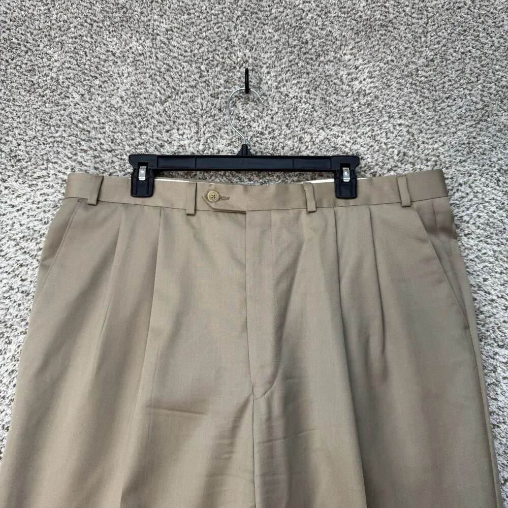 Vintage Polo Super 100s Ralph Lauren Pants Mens 38x30 Brown Polo University Wool